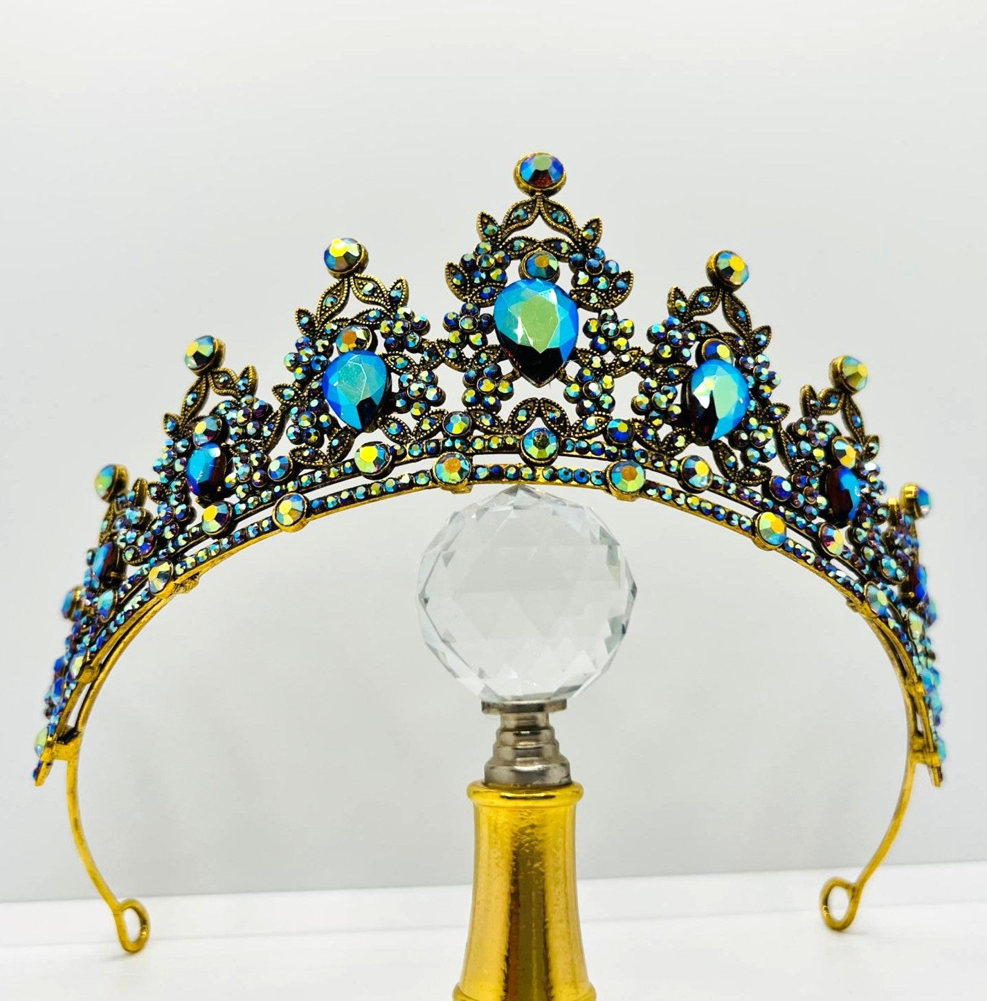 Barockstil Tiara Goldene Krone