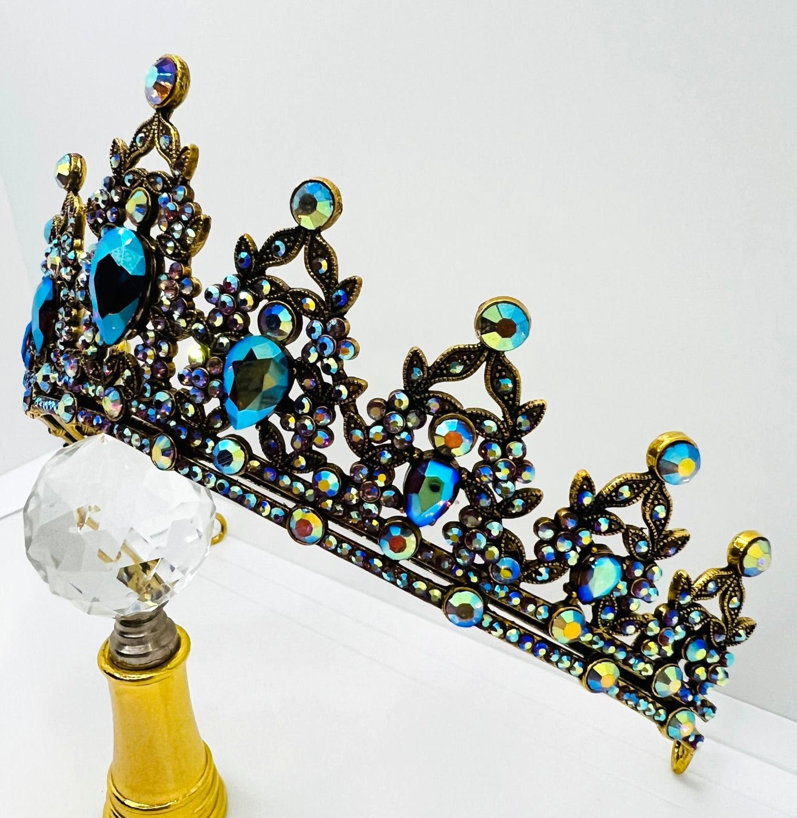 Barockstil Tiara Goldene Krone