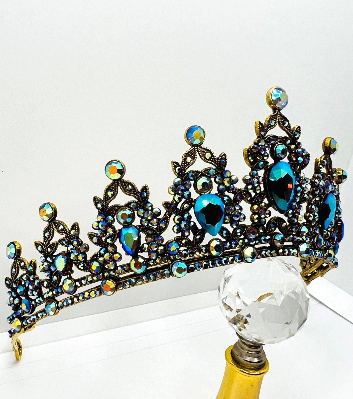 Barockstil Tiara Goldene Krone