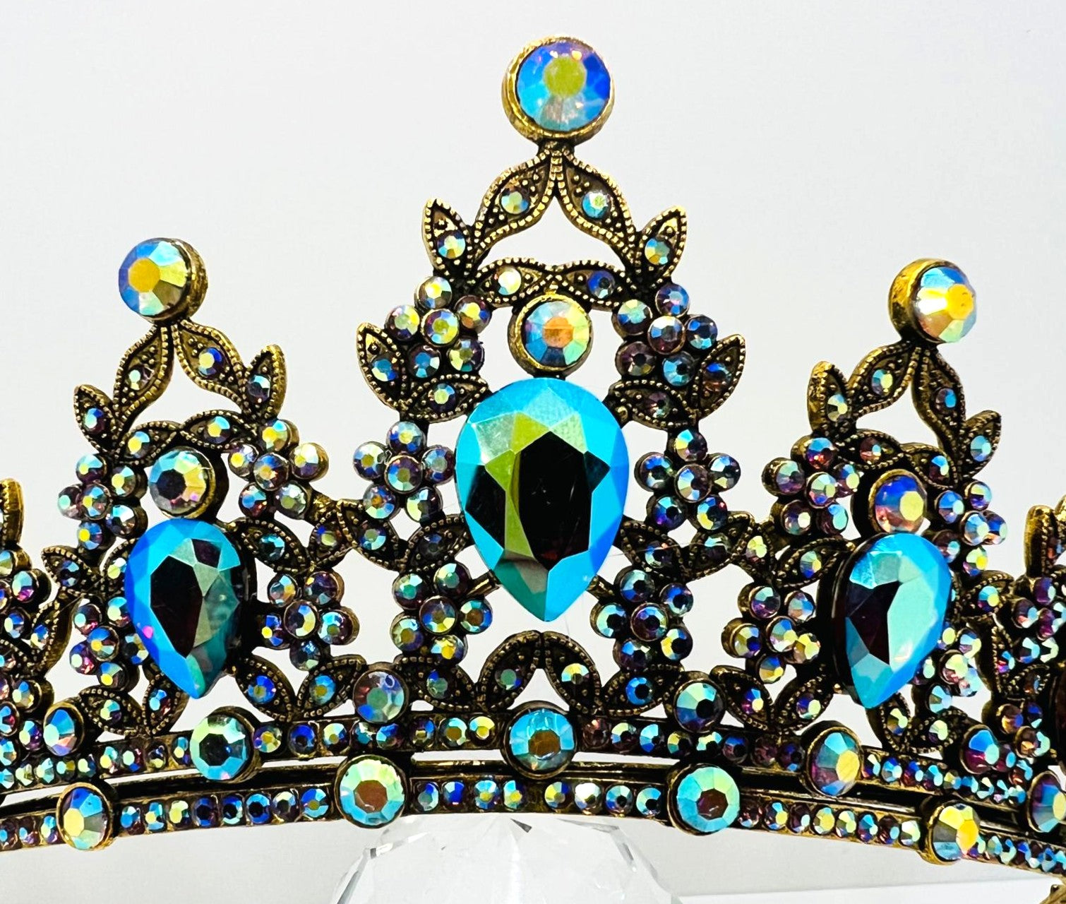 Barockstil Tiara Goldene Krone