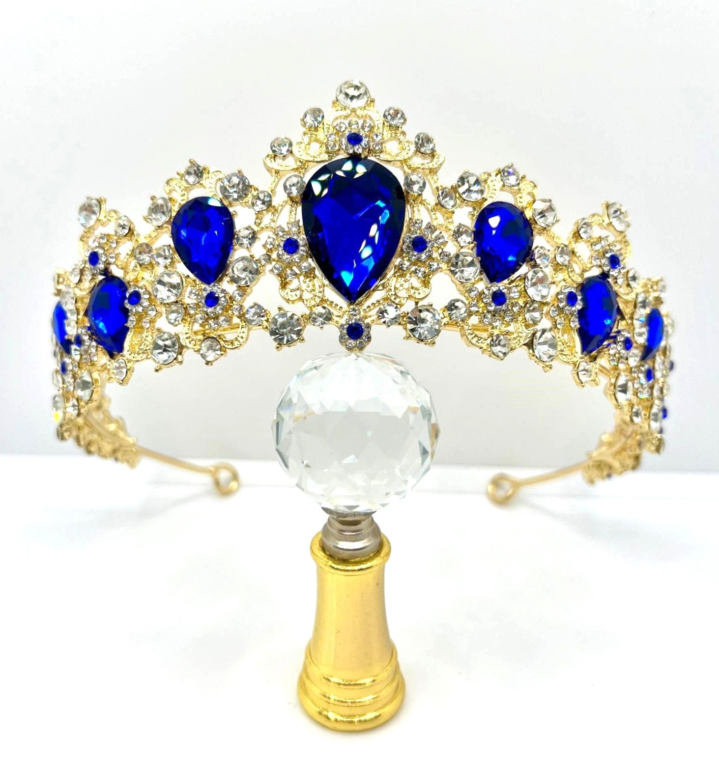 Königin Diadem Gold Blau