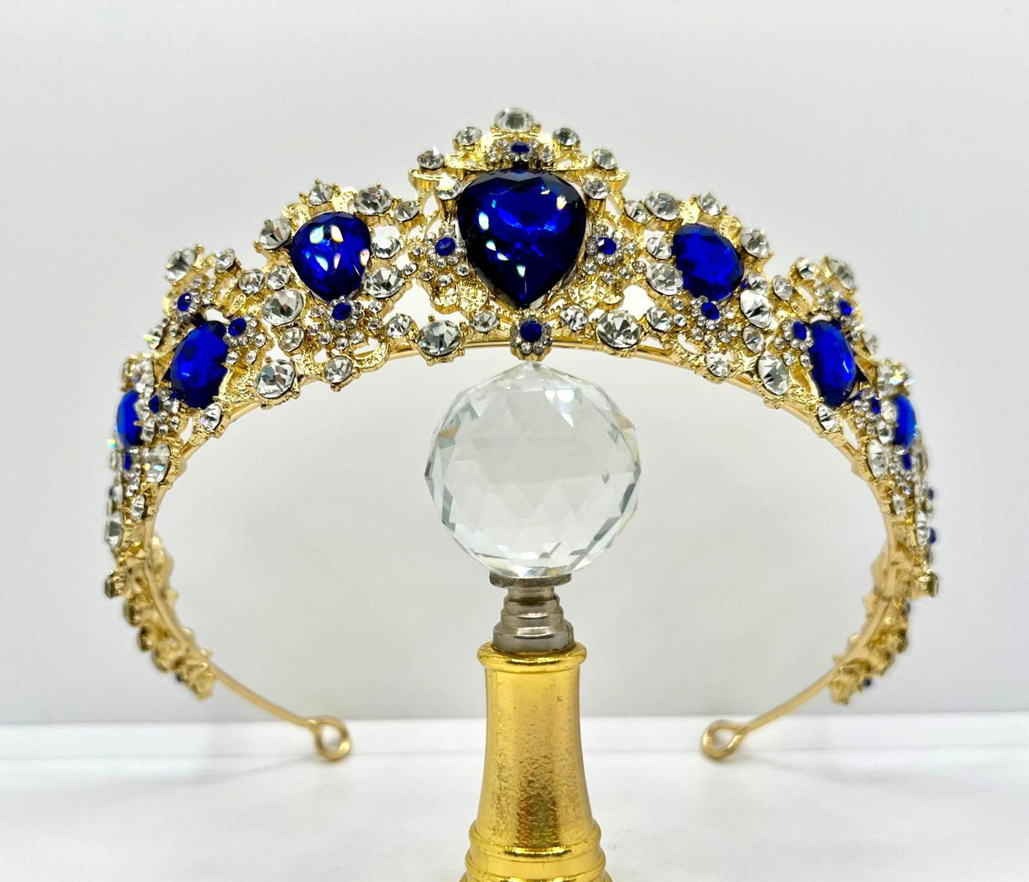 Königin Diadem Gold Blau