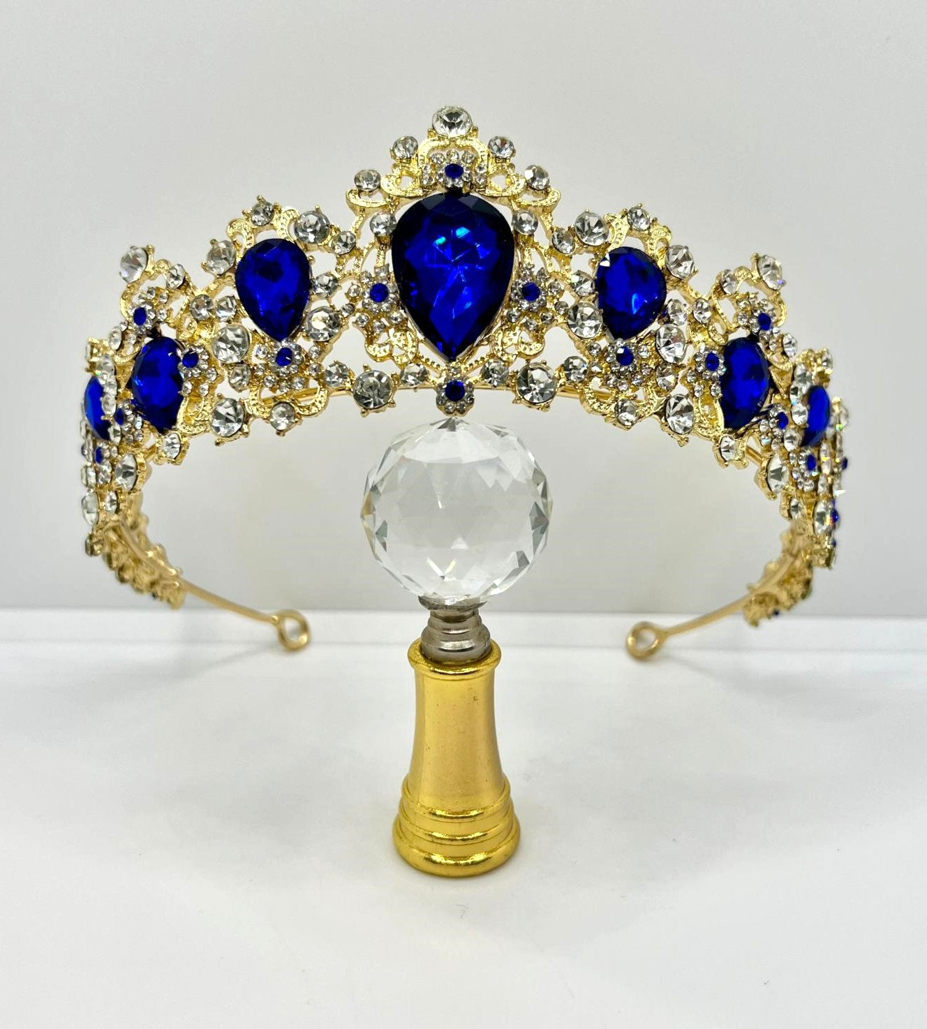 Königin Diadem Gold Blau