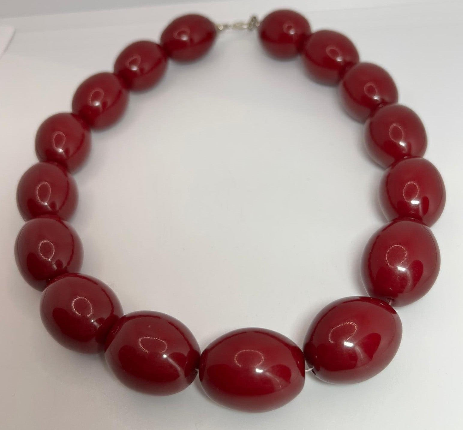 Cherry Amber Rot, XXL Perlen