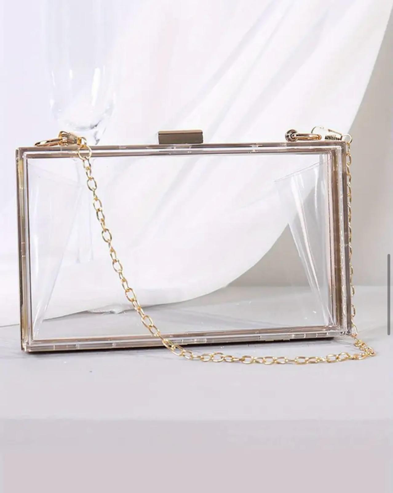 Acryl Tasche Goldtransparent 