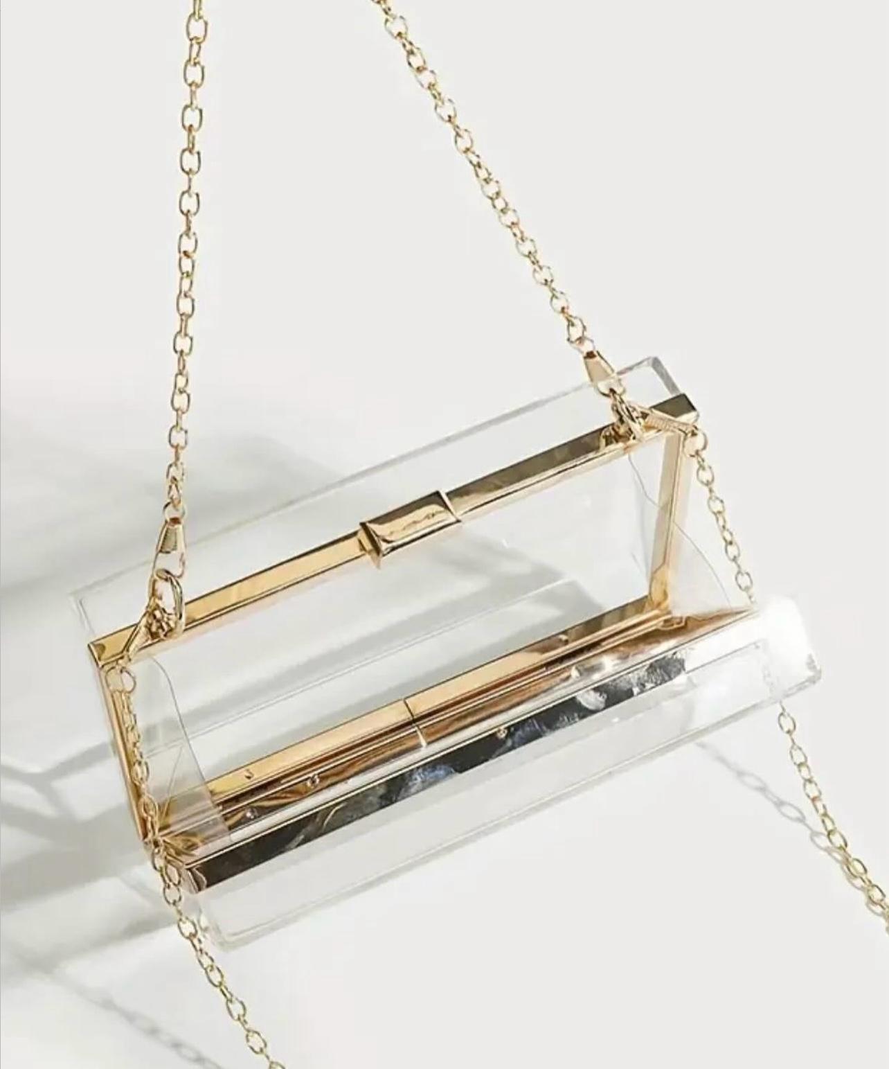 Cocktail Goldtransparent Tasche