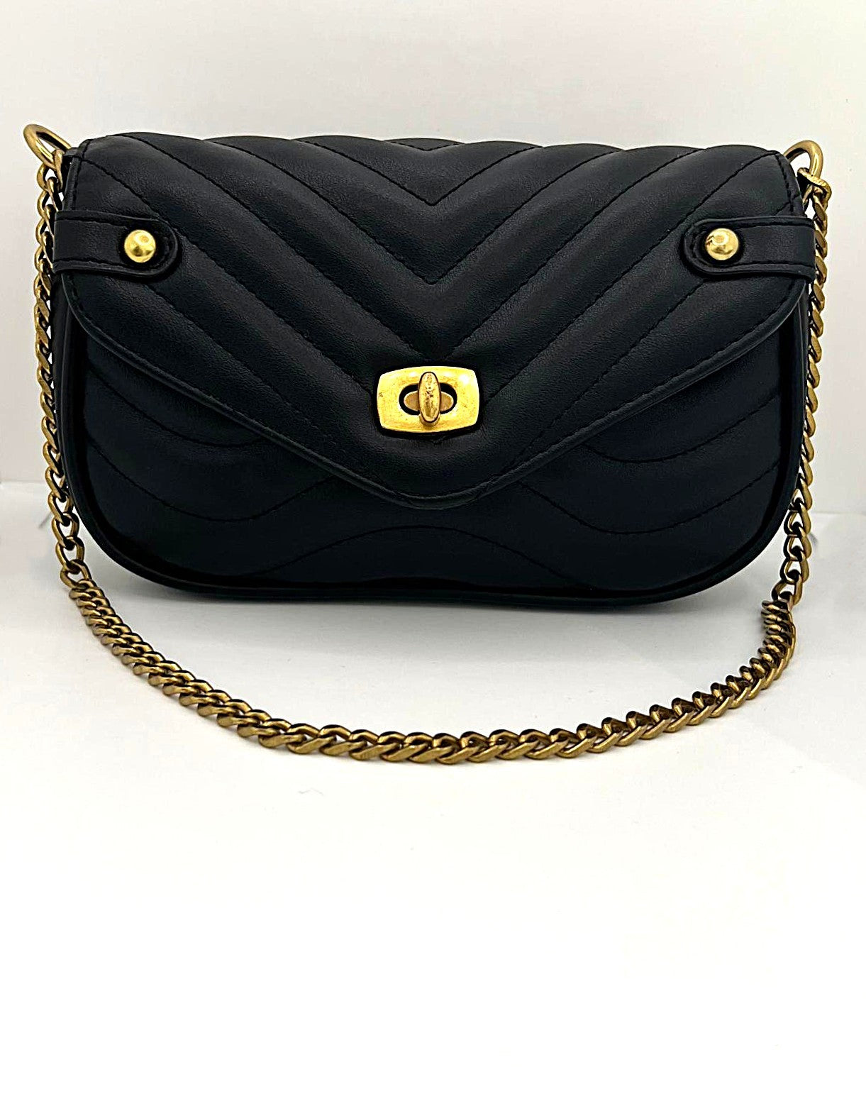 Stepp-Crossbody-Tasche Schwarz