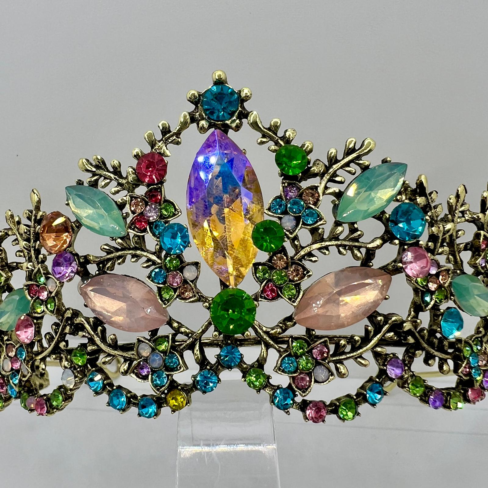 Edel-Diadem – Opal-Effekt Tiara für Königinnen