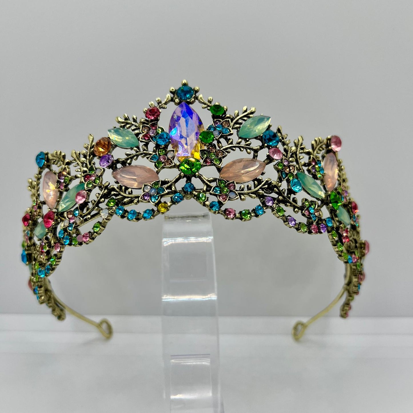 Edel-Diadem – Opal-Effekt Tiara für Königinnen