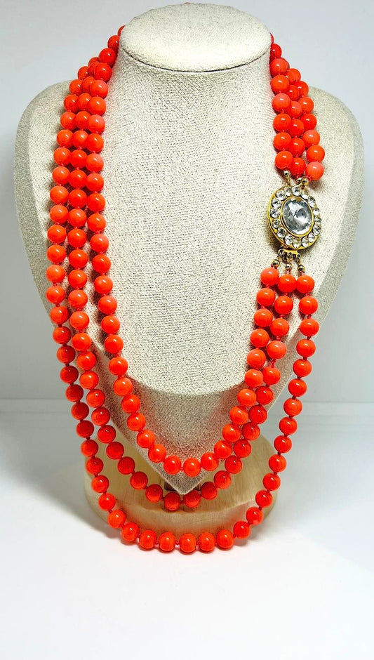 Elegante Vintage-Glaskette 