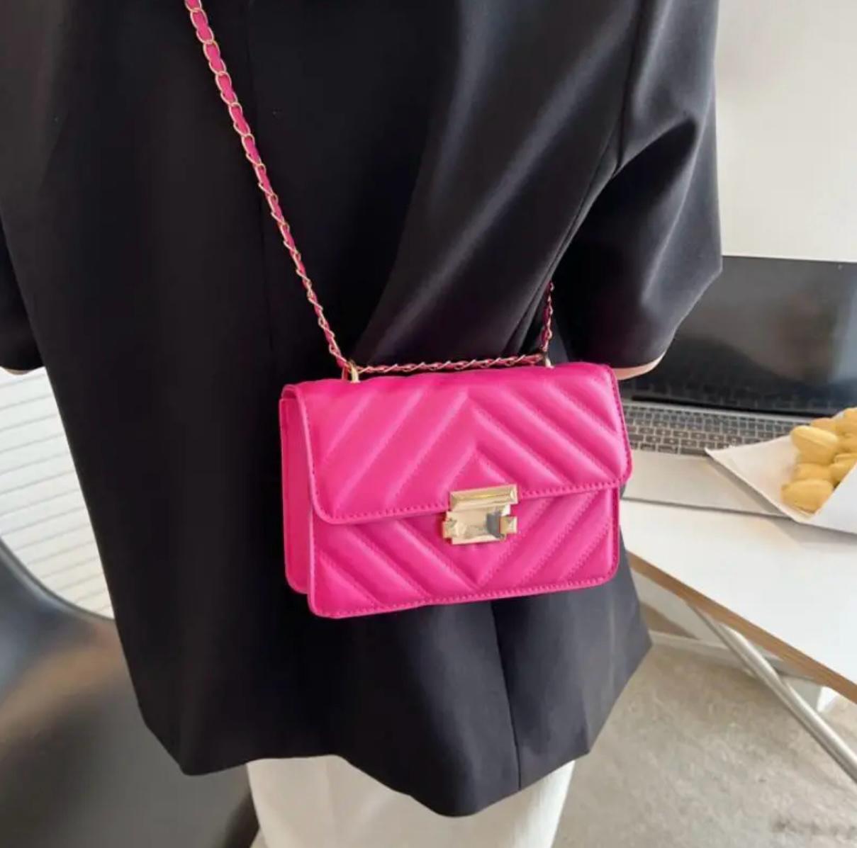 Schultertasche Pink