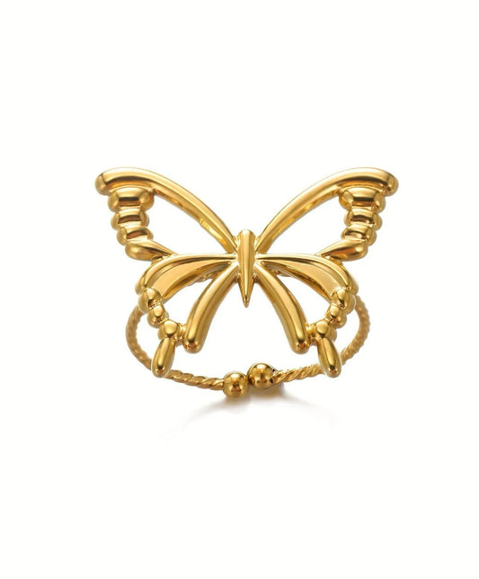 Goldener Schmetterling Ring