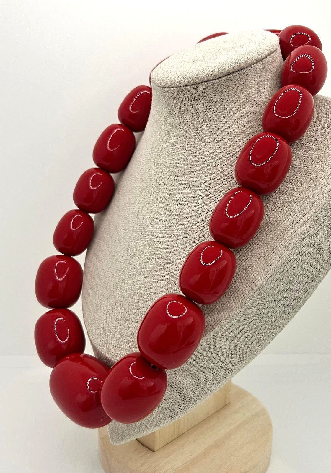 XXXL Vintage Bakelit Kette Cherry Amber 
