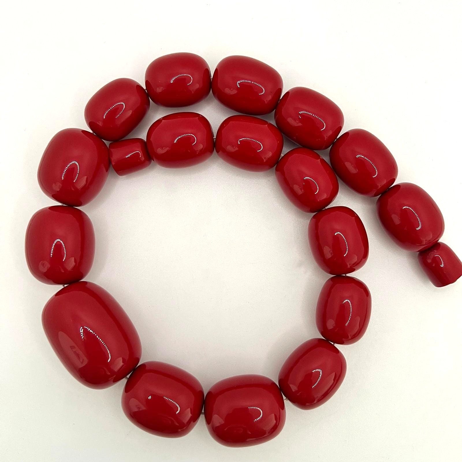 XXXL Vintage Bakelit Kette Cherry Amber 