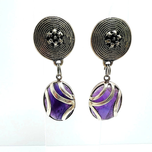 Klippohrringe mit Amethyst