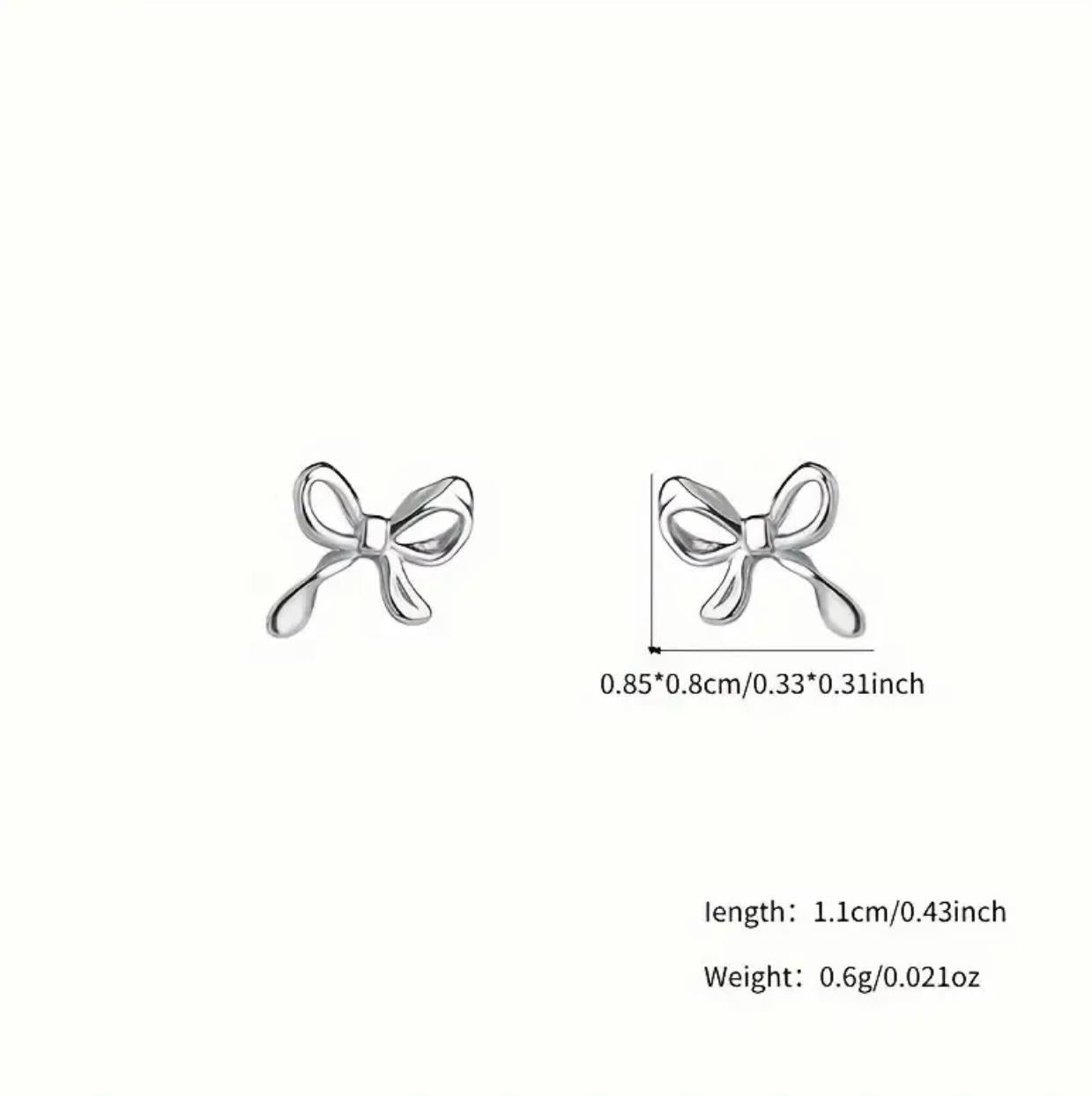 Mini Bow Earrings Steckohrringe 925 Silber