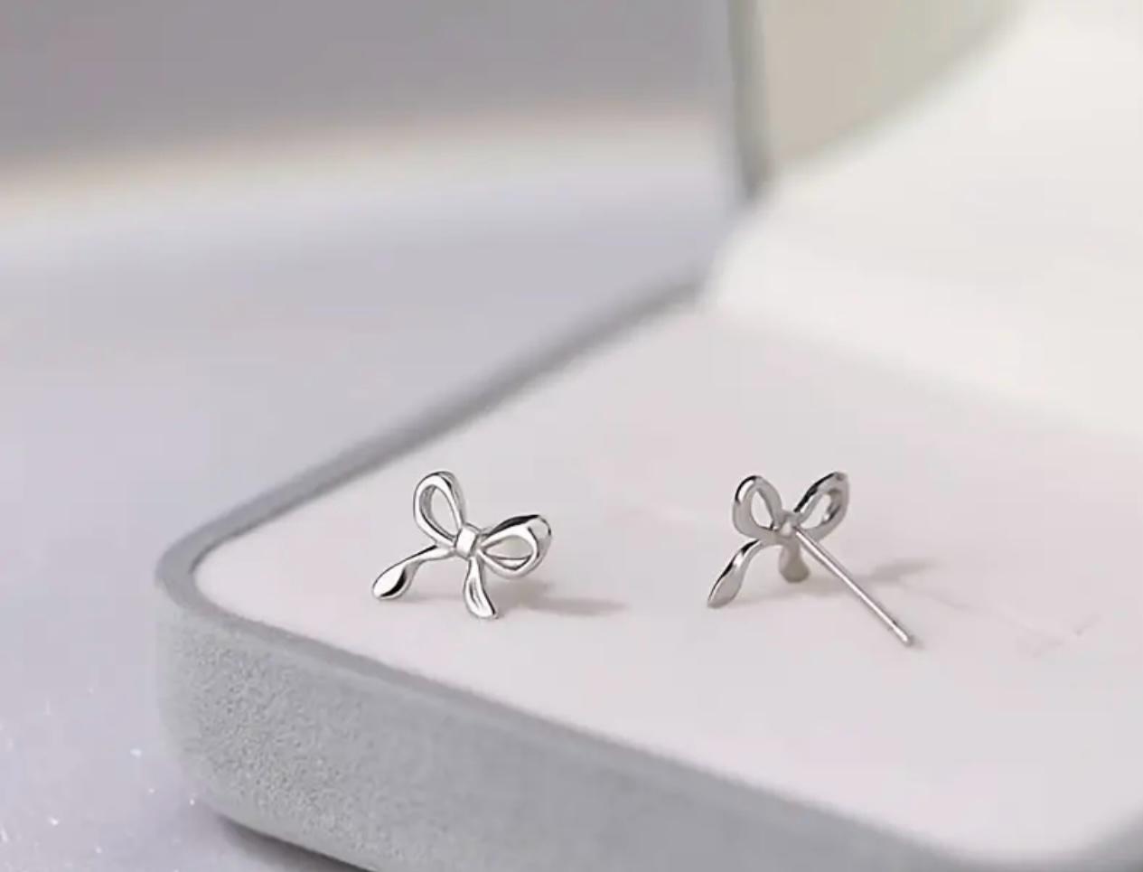  Bow Earrings Steckohrringe 925 Sterling Silber