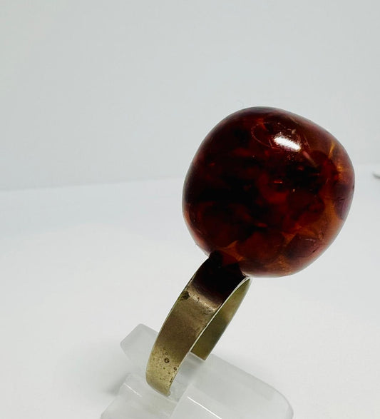 Natur Bernstein Designer-Ring