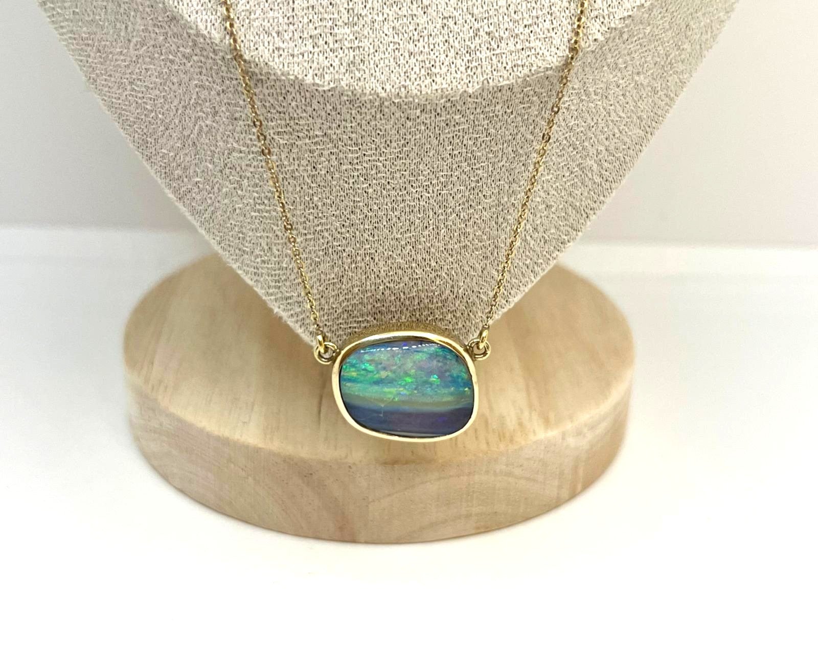 Opal Kette 585 750 Gold