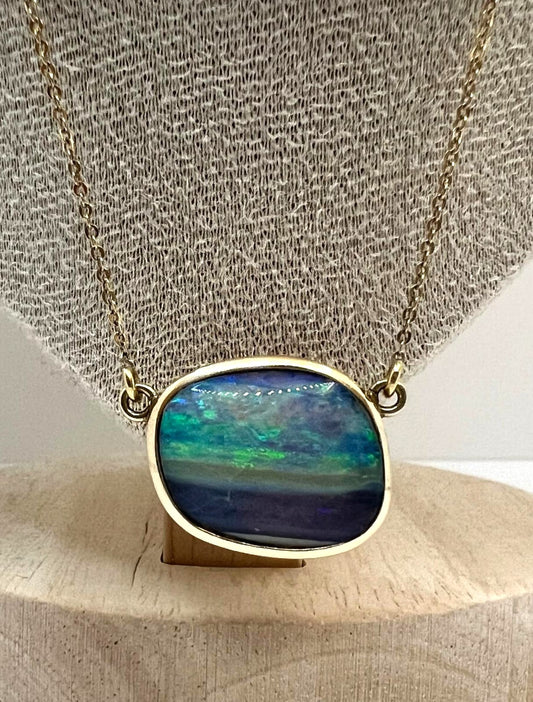 Opal Kette 585 750 Gold