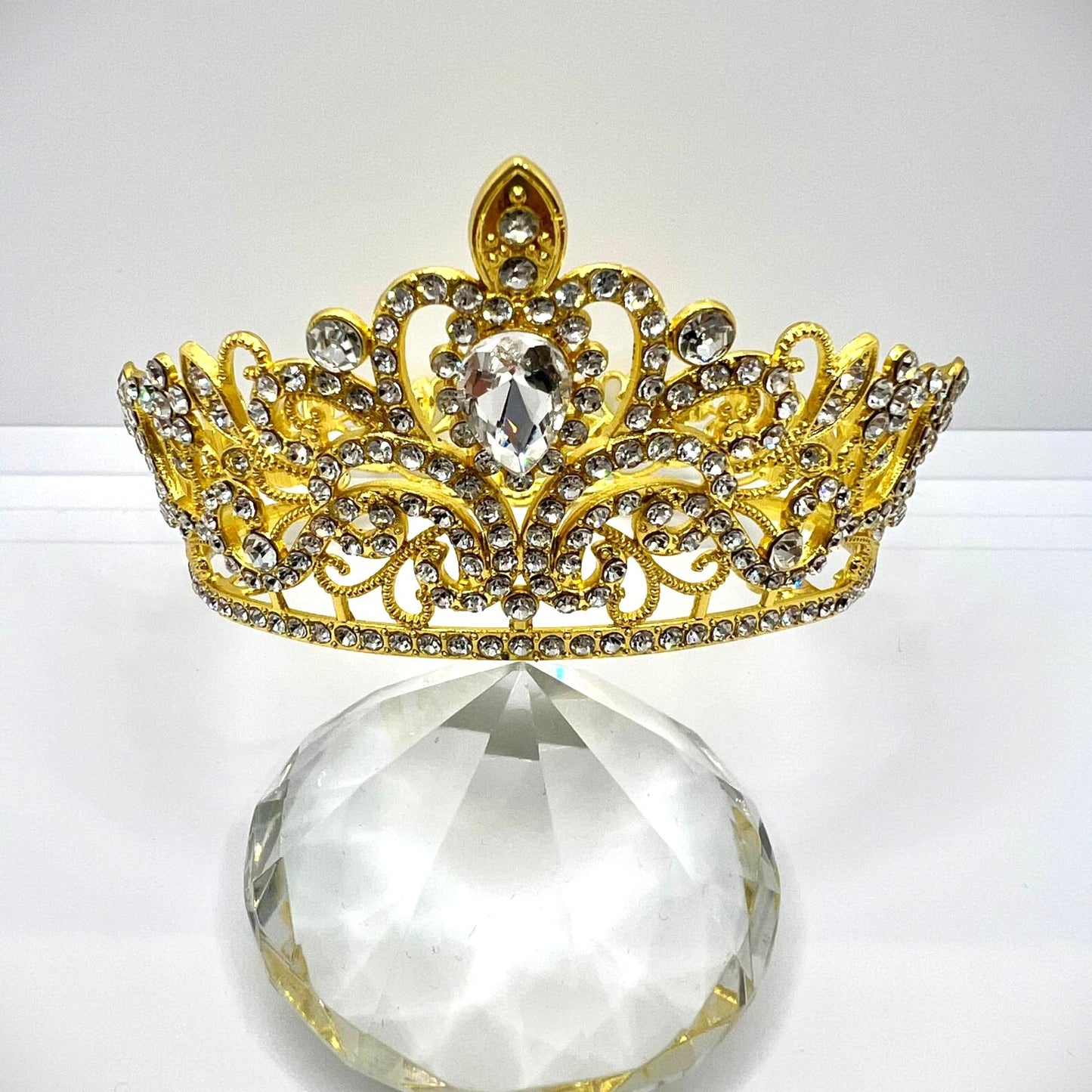  Prinzessin Diadem in Gold mit Strass