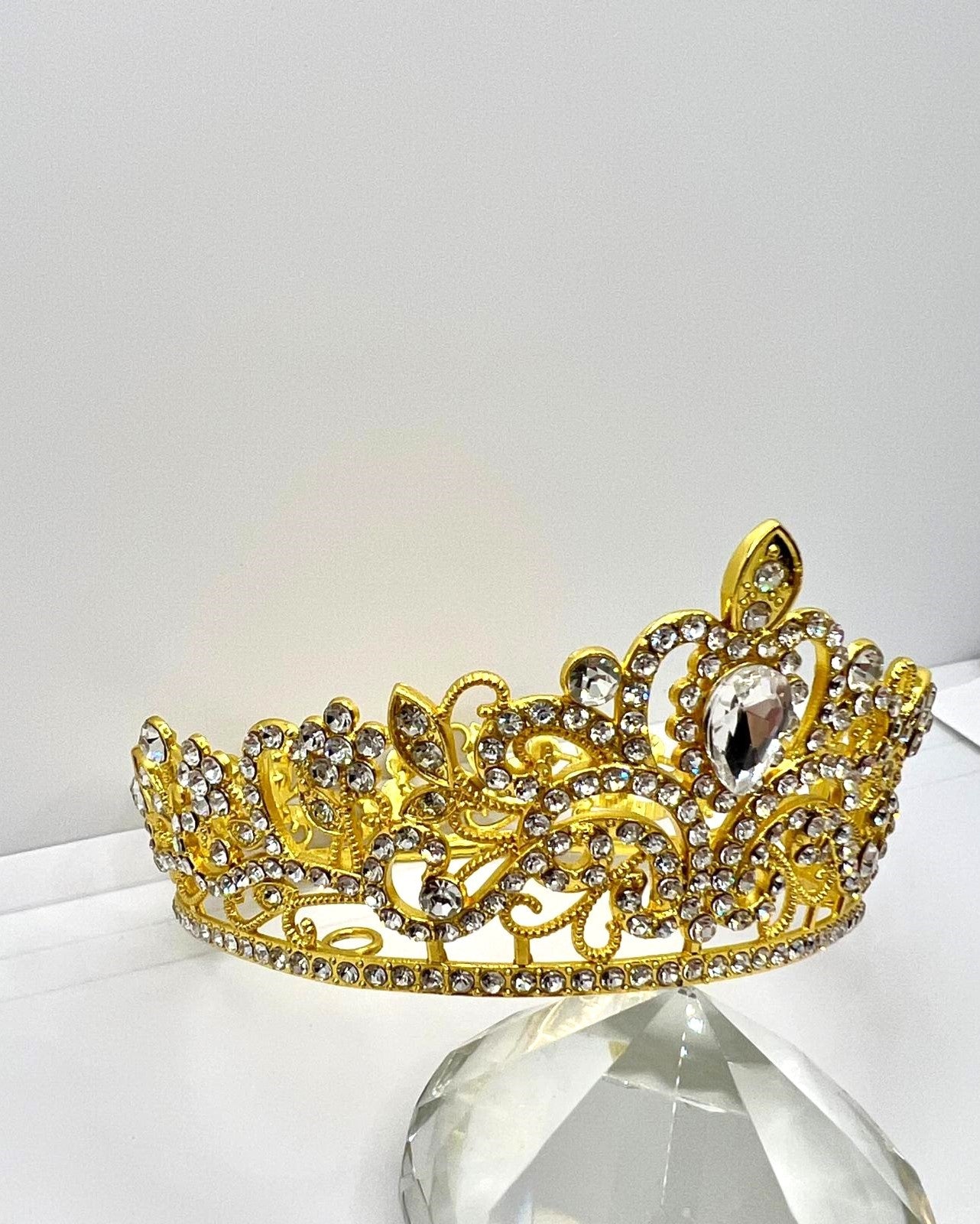  Prinzessin Diadem in Gold mit Strass