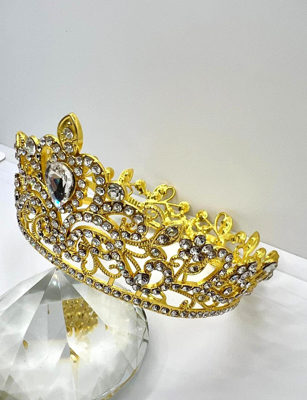  Prinzessin Diadem in Gold mit Strass