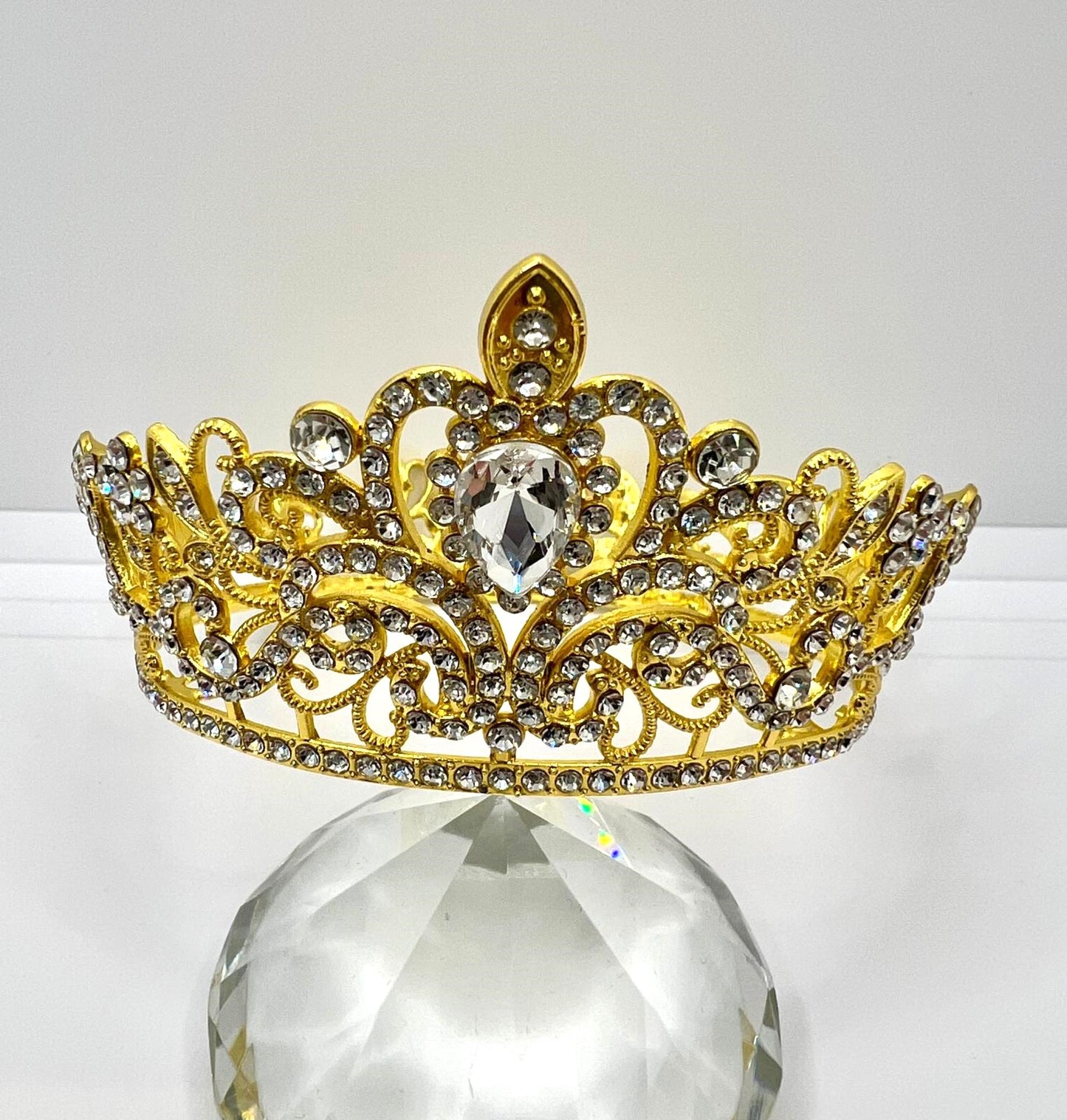  Prinzessin Diadem in Gold mit Strass