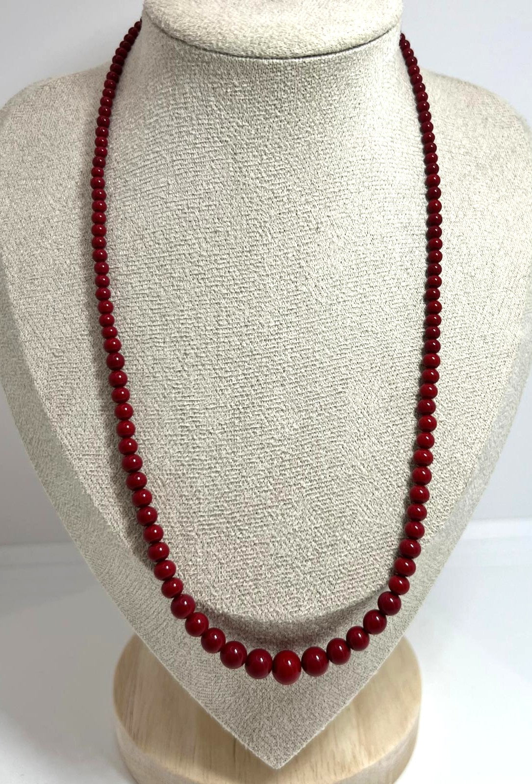 Schlichte Vintage Korallenkette 