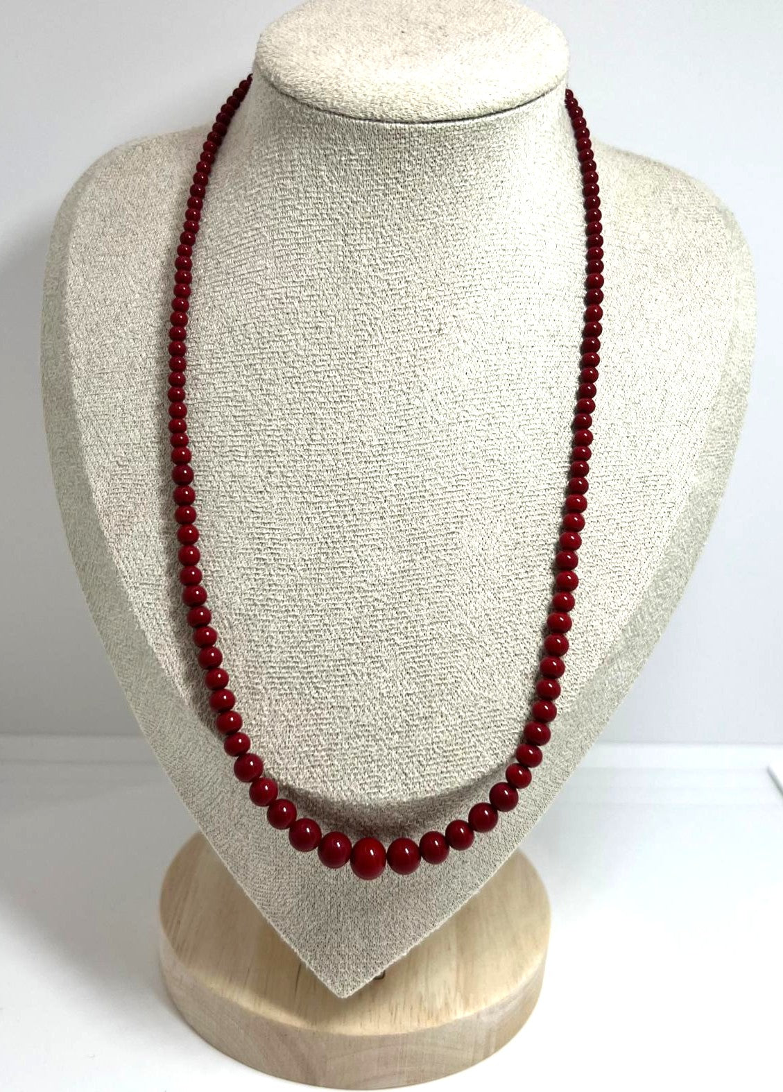 Schlichte Vintage Korallenkette 