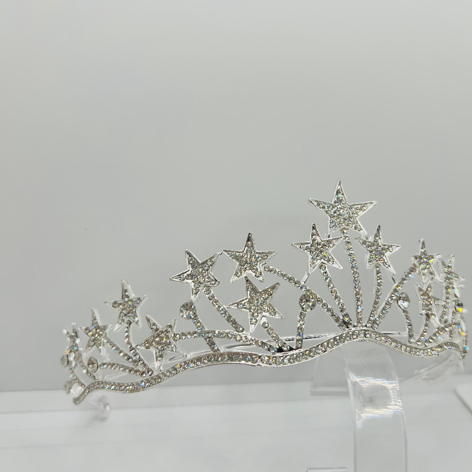 Sternen Tiara mit Strasssteinen 