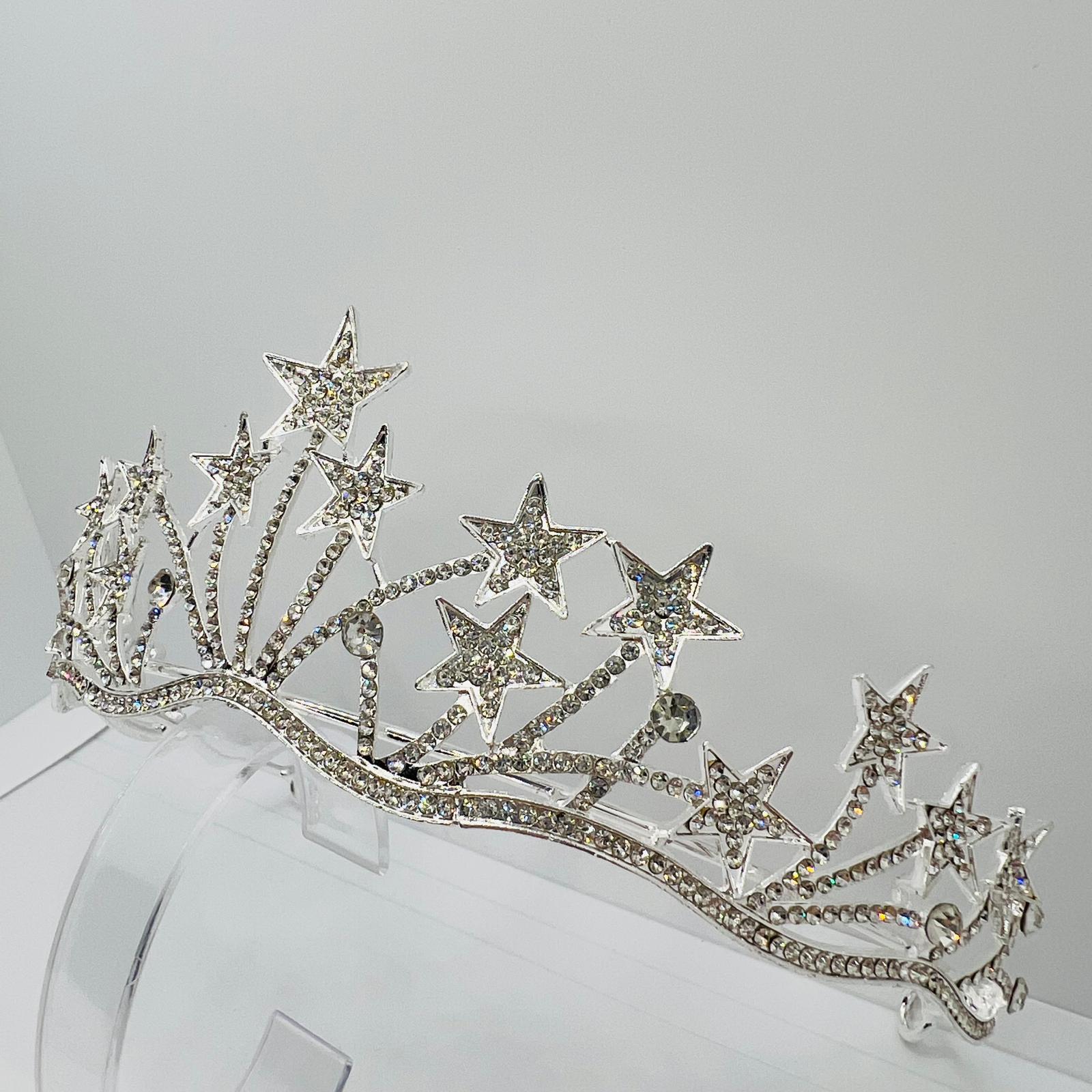 Sternen Tiara mit Strasssteinen 