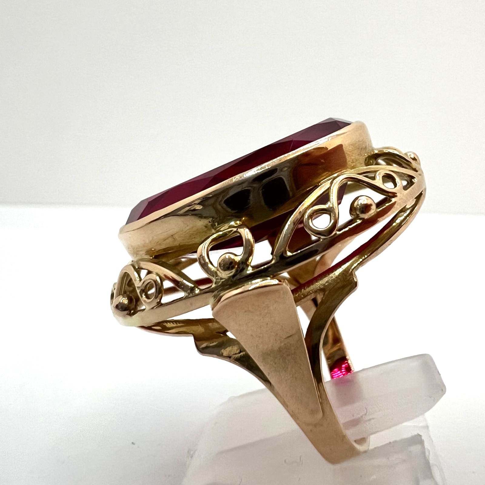 UdSSR Rubinring aus 583er Gold