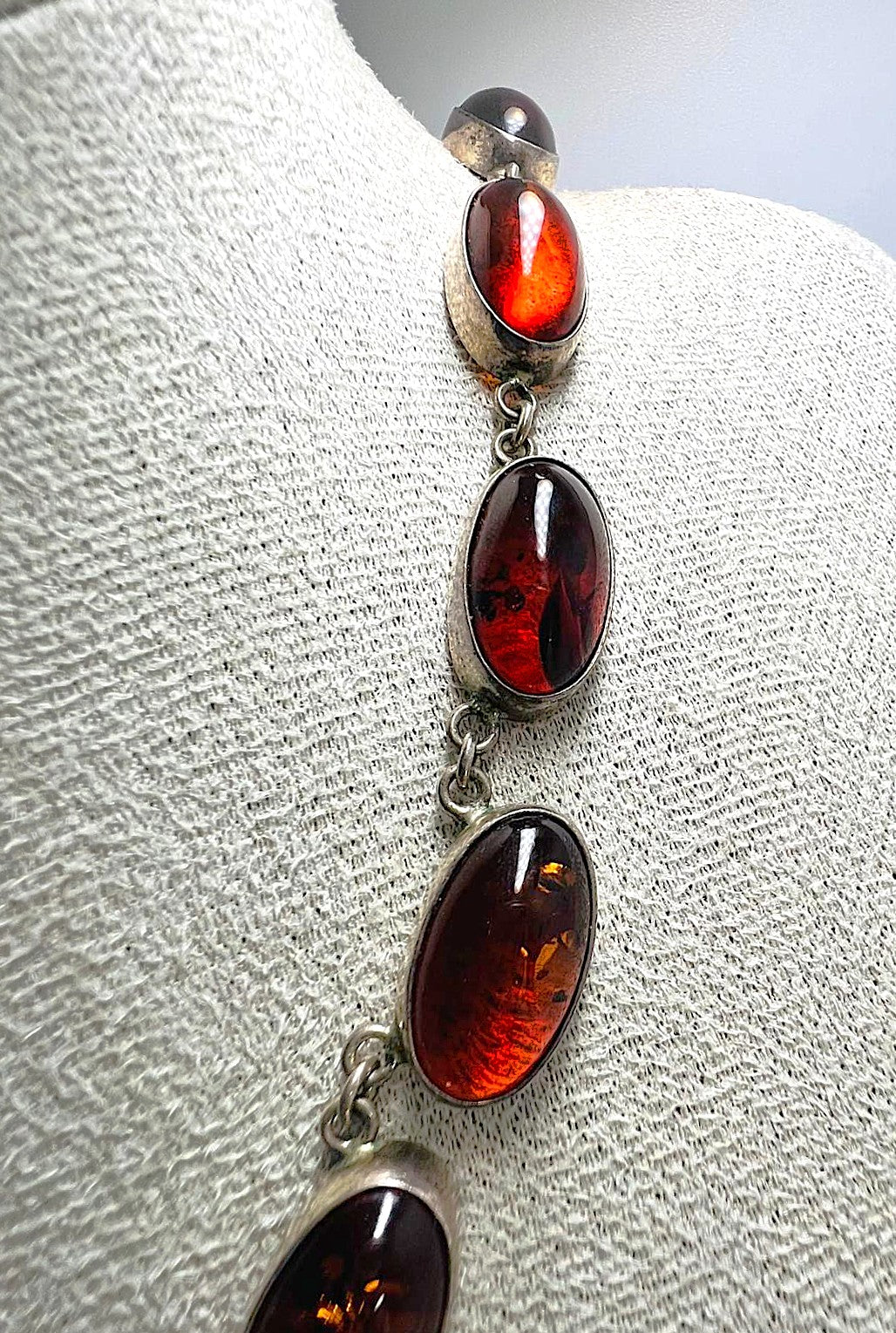 Vintage 925 Silber Bernstein