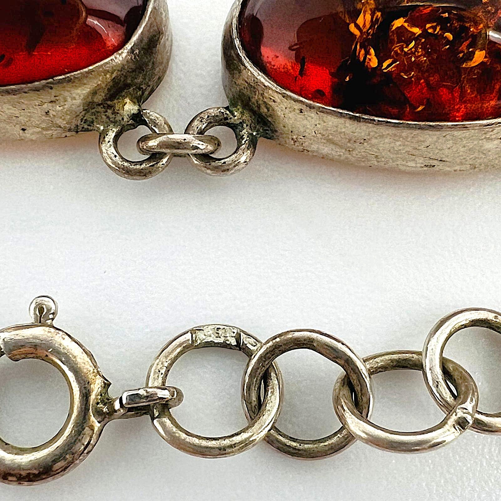 Vintage 925 Silber Bernstein
