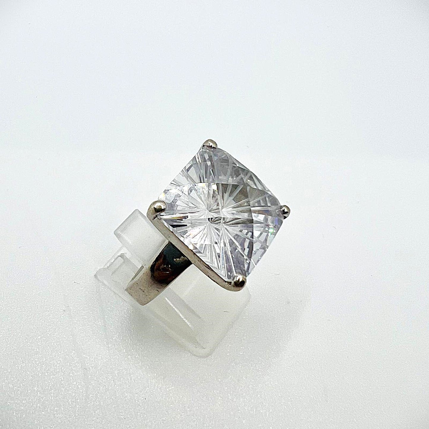 Vintage 925 Silber Ring mit Bergkristall