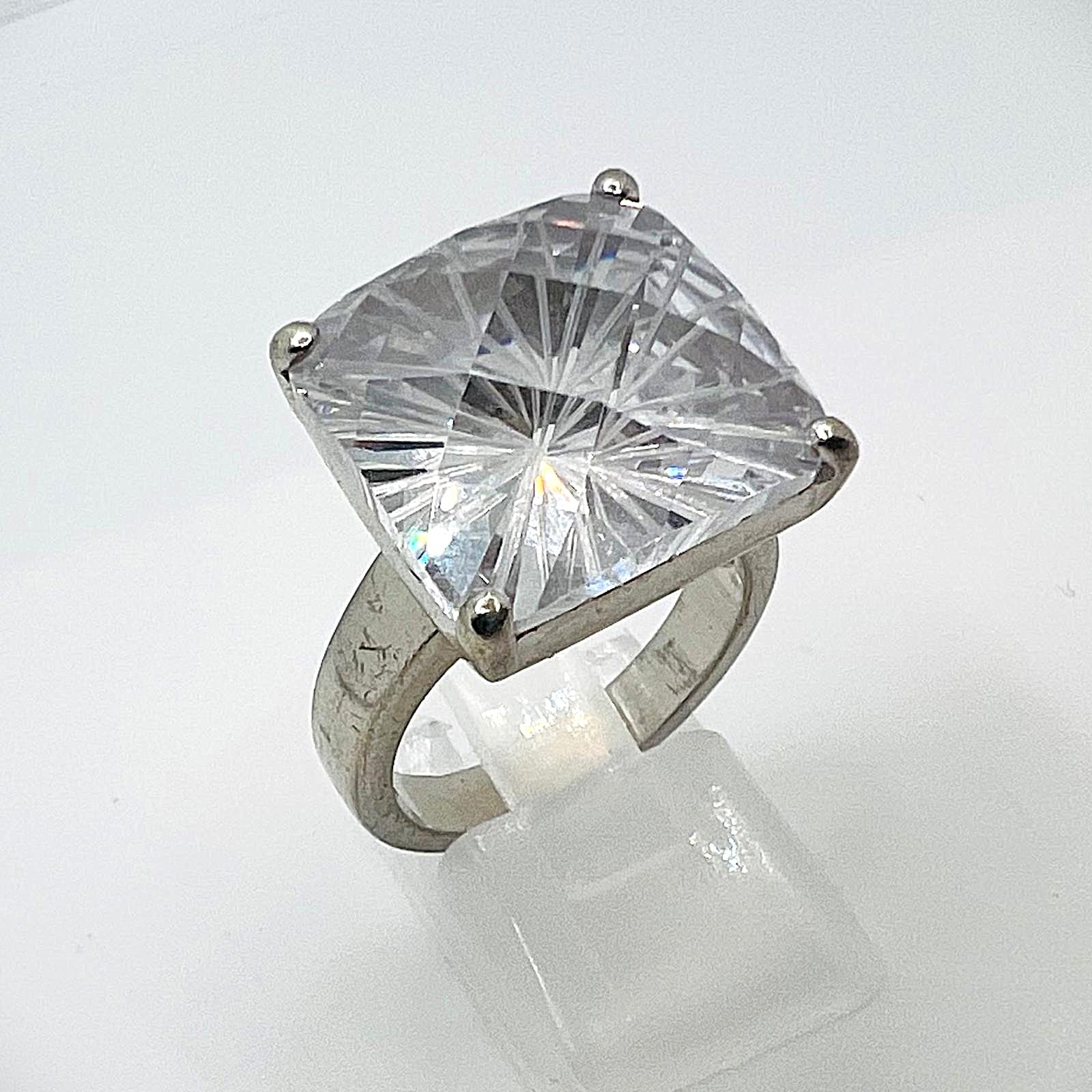 Vintage 925 Silber Ring mit Bergkristall