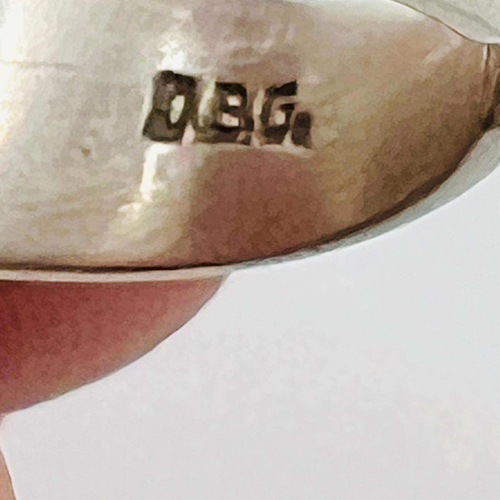 Vintage Koralle Ring 925 Silber Größe 7
