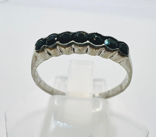 Vintage Onyx Edelstein 925 Silber Ring